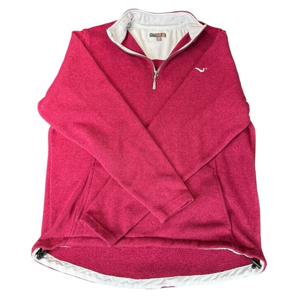 Peter Millar Men’s Red Quarter Zip Golf Athleisure Pullover Sweater Size M - Picture 3 of 9